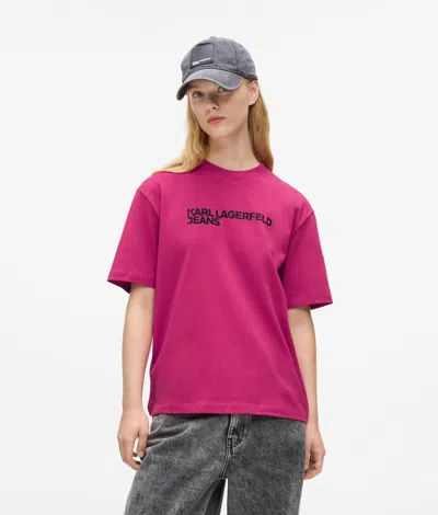 Kl Jeans Logo T-shirt In Purple