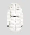 Kl Jeans Long Belted Puffer Jacket