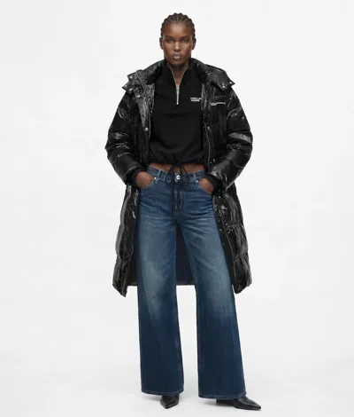 Kl Jeans Long Shiny Puffer Jacket