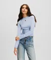 Kl Jeans Long-sleeved Eyelet Top