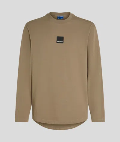 Kl Jeans Long-sleeved T-shirt In Sand
