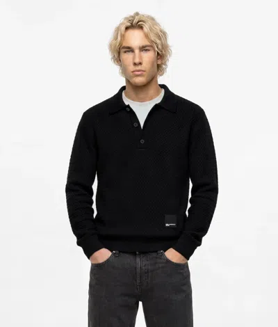 Kl Jeans Long-sleeved Knit Polo