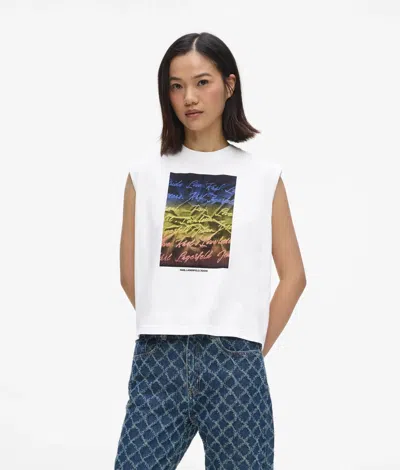 Kl Jeans Love Letter Tank Top In White