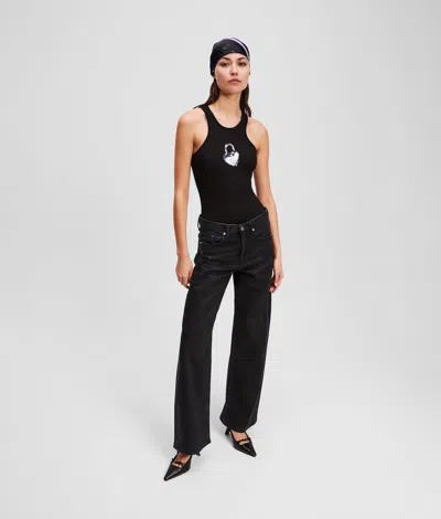 Kl Jeans Love Unlocked Bodysuit In Black