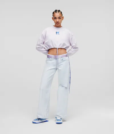 Kl Jeans Low-rise Loose Jeans With Waist Ties