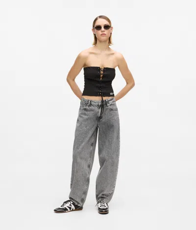 Kl Jeans Mid Rise Barrel-leg Jeans