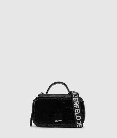 Kl Jeans Mini Crossbody Bag In Black