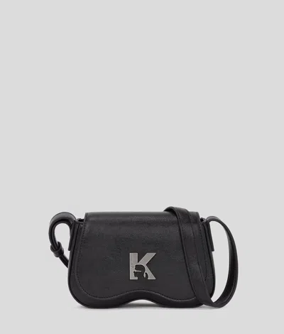 Kl Jeans Mini-umhängetasche In Sonnenbrillenform In Black