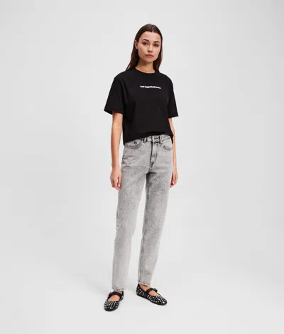 Kl Jeans Mom Jeans In Gray