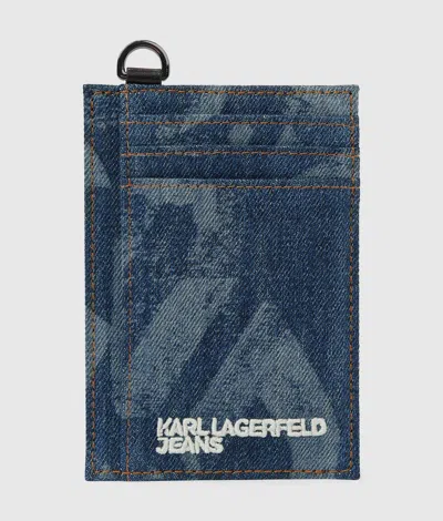 Kl Jeans Monogram Denim Cardholder
