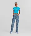 Kl Jeans Monogram Distressed High-rise Straight Jeans
