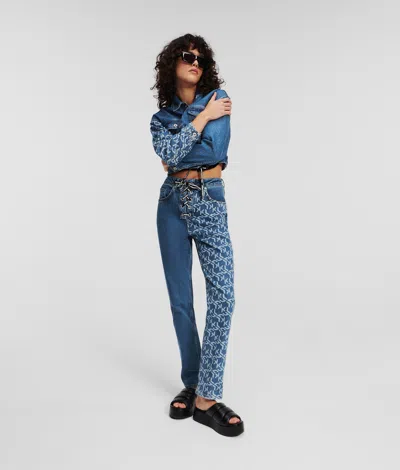 Kl Jeans Monogram High-rise Tapered Jeans