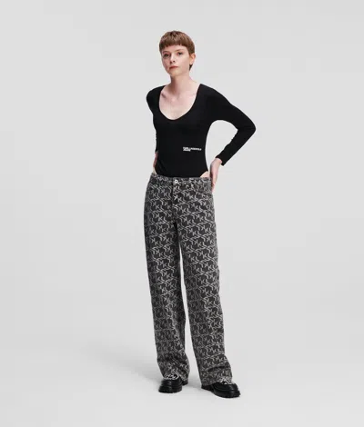 Kl Jeans Monogram Mid-rise Relaxed Jeans