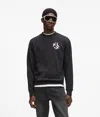 Kl Jeans Monogram Patch Sweatshirt In Black