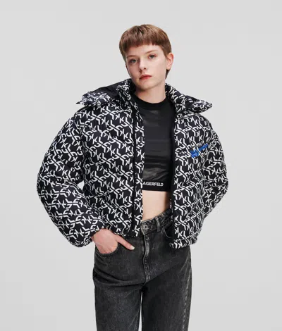 Kl Jeans Monogram Puffer Jacket In Multi