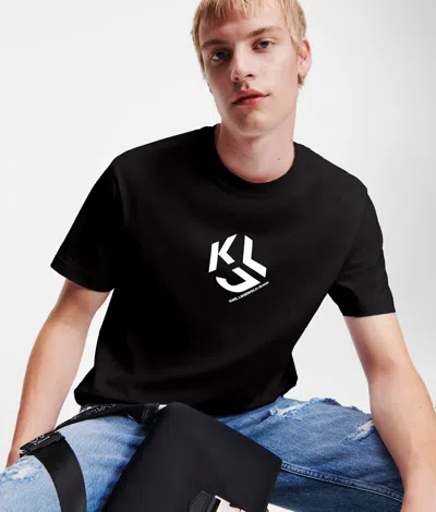 Kl Jeans Monogram Regular T-shirt In Black