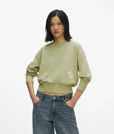 Kl Jeans Monogram Sweatshirt In Gold