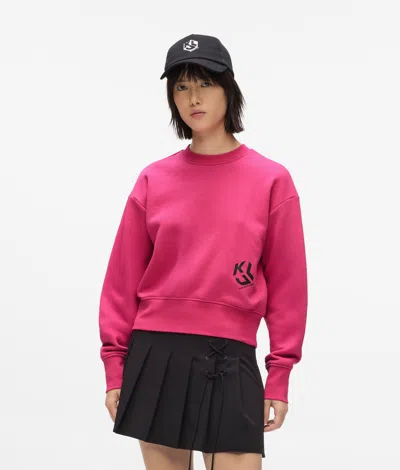 Kl Jeans Monogram Sweatshirt In Purple