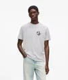 Kl Jeans Monogram T-shirt In Gray