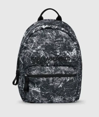 Kl Jeans Sac À Dos En Nylon À Imprimé Graffiti In Impression Intégrale Glacée