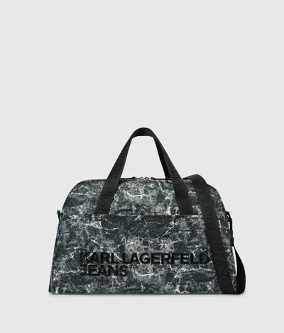 Kl Jeans Sac De Sport En Nylon Avec Imprimé Graffiti In Impression Intégrale Glacée
