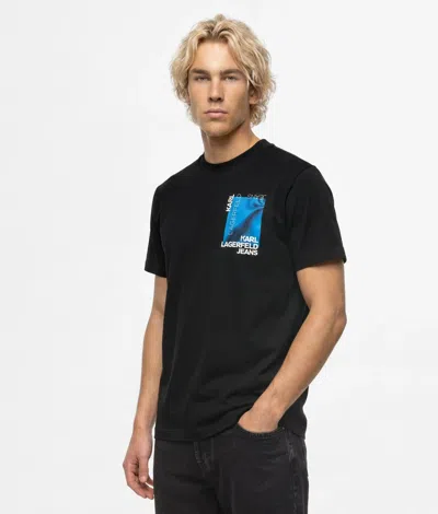 Kl Jeans Ombré Box Logo T-shirt In Black