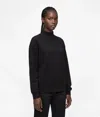 Kl Jeans Open-back Turtleneck Sweatshirt In Black