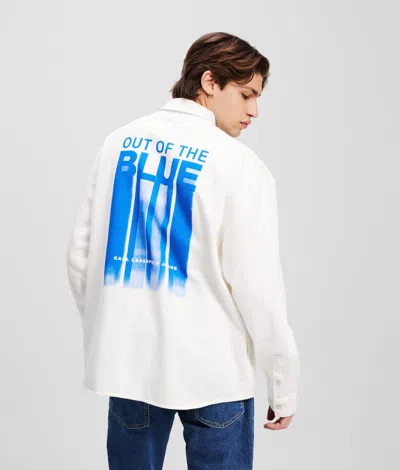 Kl Jeans Out Of The Blue Graphic Overshirt In White