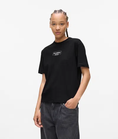 Kl Jeans Outline Logo T-shirt In Black