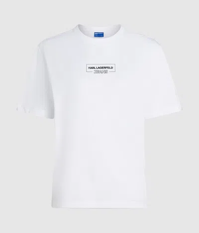 Kl Jeans Outline Logo T-shirt In White