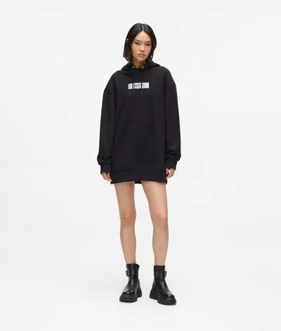 Kl Jeans Oversized Hoodie In Black