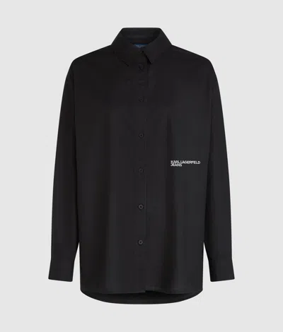 Kl Jeans Oxford Shirt In Black