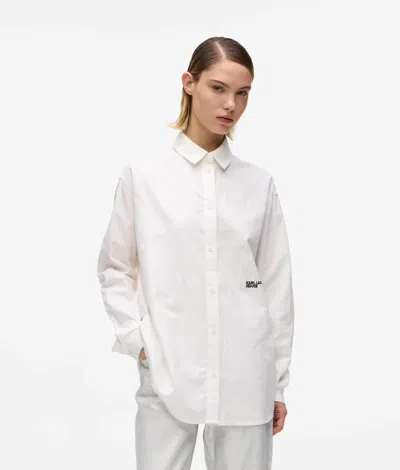 Kl Jeans Oxford Shirt In White
