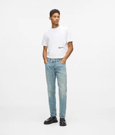 Kl Jeans Paint Splatter Tapered Jeans