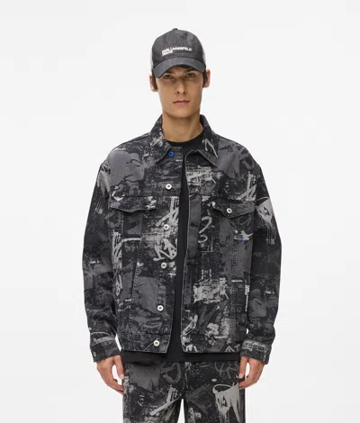 Kl Jeans Paint-effect Denim Jacket