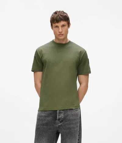 Kl Jeans Patch Logo T-shirt In Green