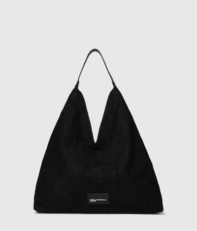 Kl Jeans Pinstripe Denim Trapeze Shopper