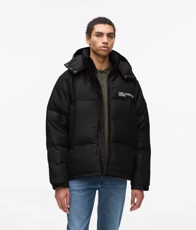 Kl Jeans Puffer Jacket In Black