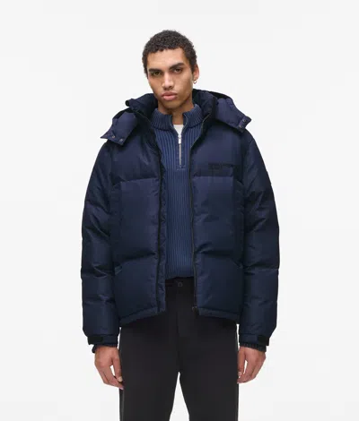 Kl Jeans Puffer Jacket In Blue