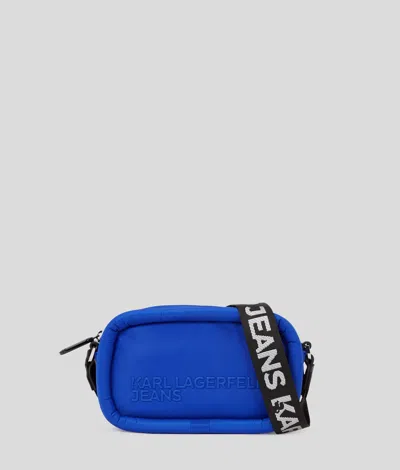 Kl Jeans Puffy Camera Bag In Blue