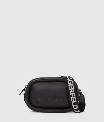 Kl Jeans Puffy Camera Bag In Black