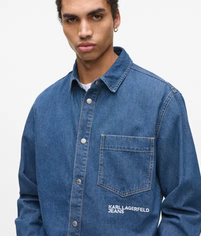 Kl Jeans Regular Denim Shirt In Blue