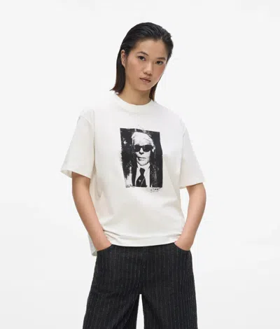Kl Jeans Regular Fit Karl Portrait T-shirt In White