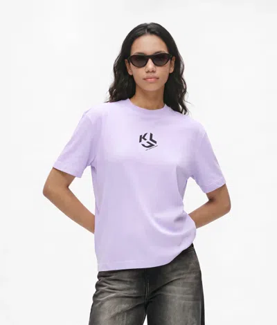 Kl Jeans Regular-fit Monogram T-shirt In Purple
