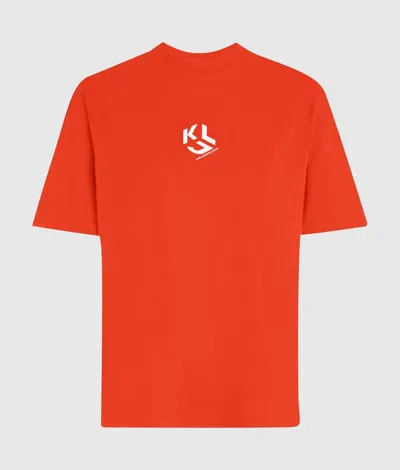 Kl Jeans Regular-fit Monogram T-shirt In Pink