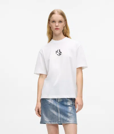 Kl Jeans Regular-fit Monogram T-shirt In White