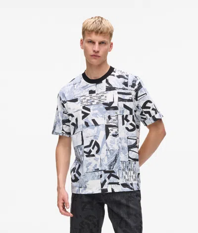 Kl Jeans Relaxed All-over Monogram T-shirt In Multi