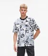 Kl Jeans Relaxed All-over Monogram T-shirt In White