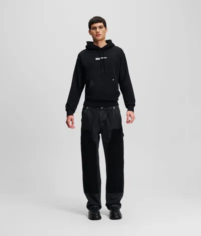 Kl Jeans Relaxed Corduroy Jeans In Black