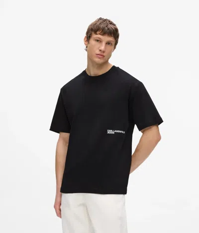 Kl Jeans Relaxed Gradient Logo T-shirt In Black